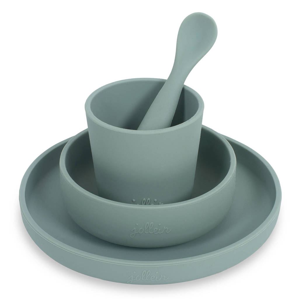 Valt erg tegendinerset siliconen Ash green