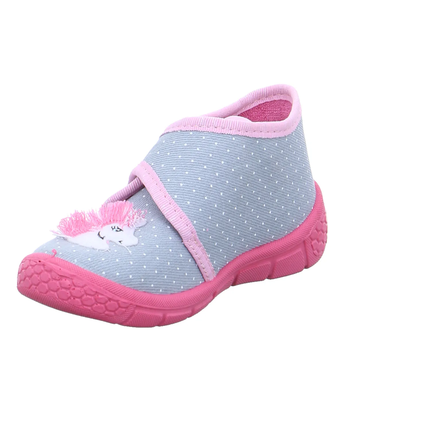 FISCHER Baby-Hausschuh Silber Textil  Mädchen