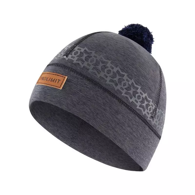 Bonnet néoprène PROLIMIT Beanie Pom Pom Black/Grey