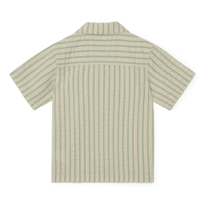 garbo&friends Chemise Rayée Seersucker | Vert