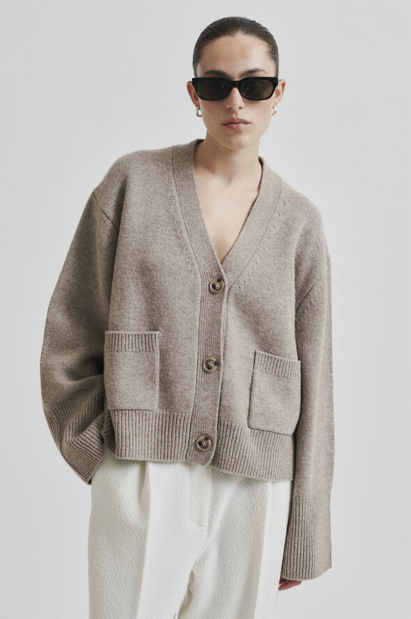 Second Female Alpha Knit Cardigan Fallen rock