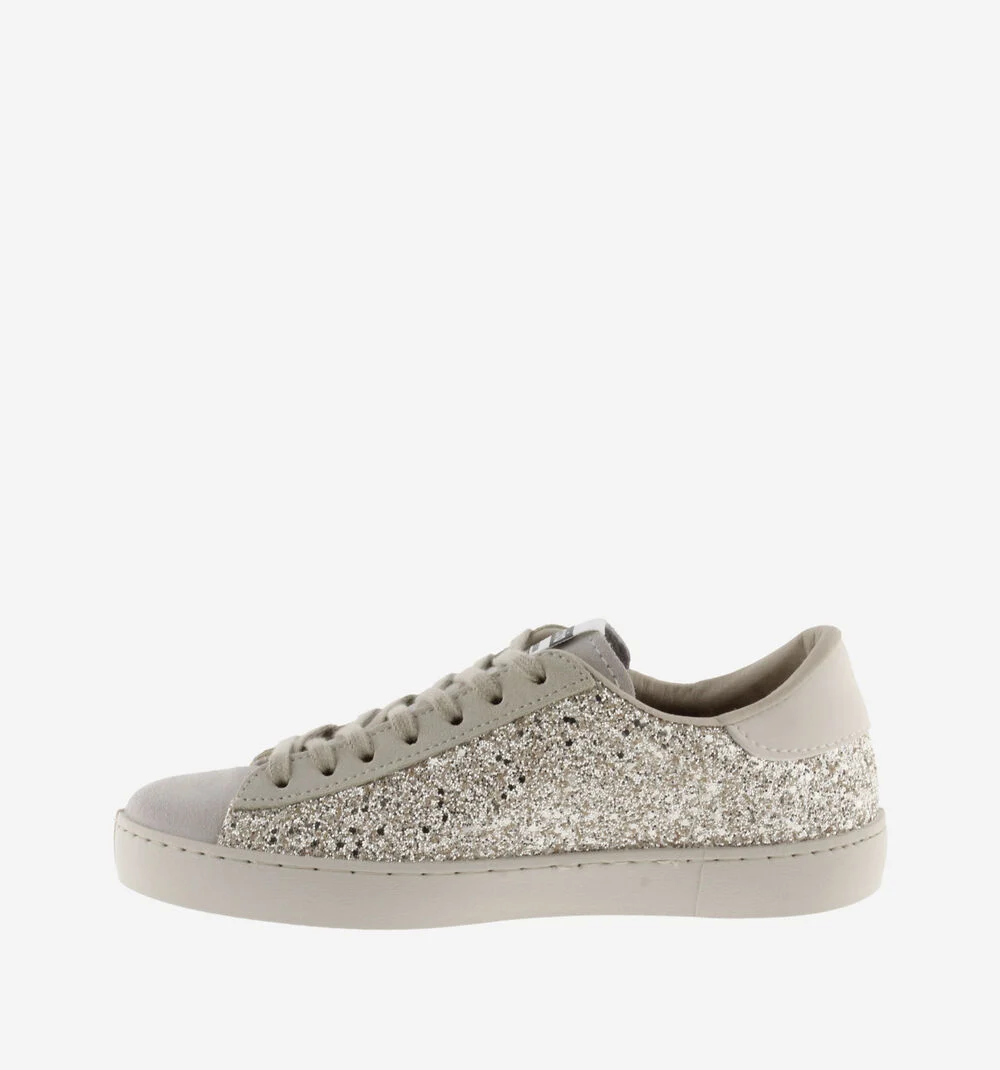 BERLÍN GLITTER Baskets glitter pour femme PLATINO