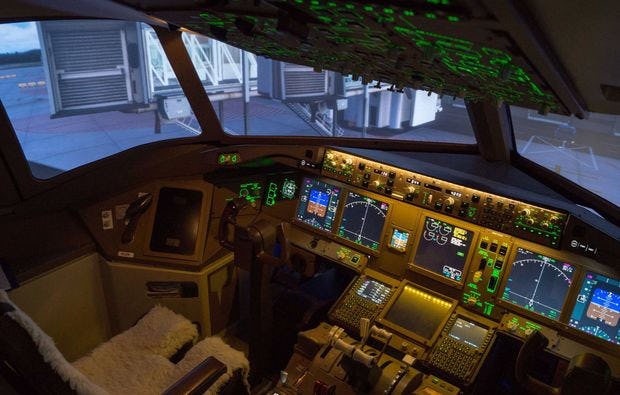Flugsimulator Boeing 777 in Zürich als Geschenk