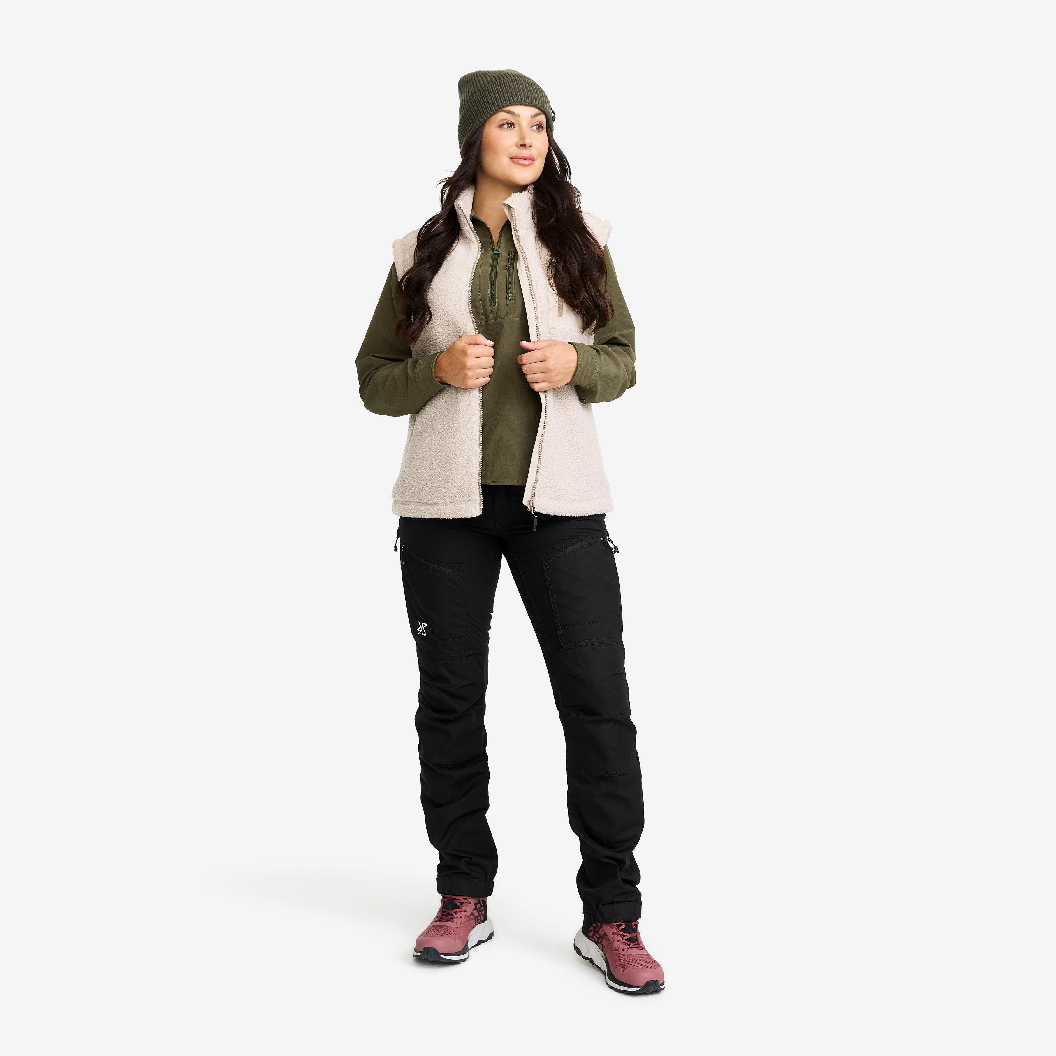 Ridge Half-zip Stretch Shirt Dame Grape Leaf/Forest Night