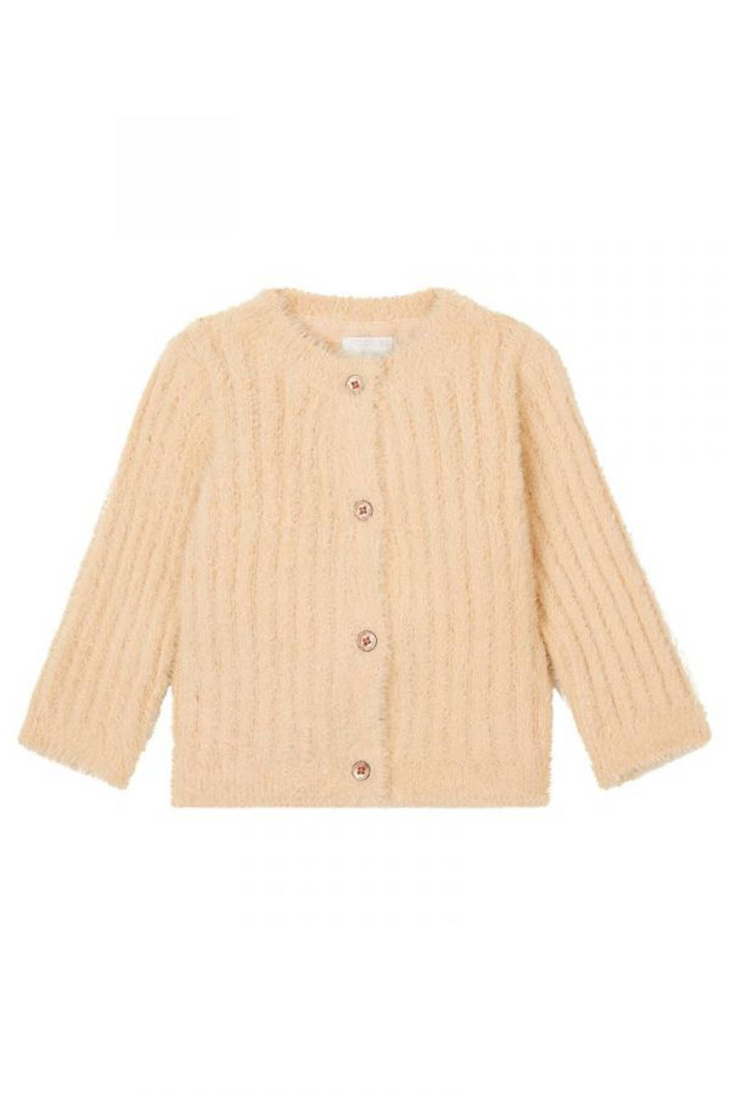 Noppies vest beige grof gebreid