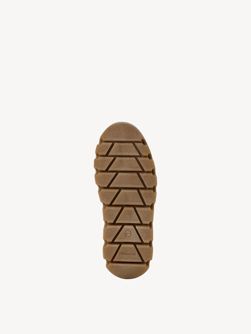 Leren Enkellaarsje - beige warme voering