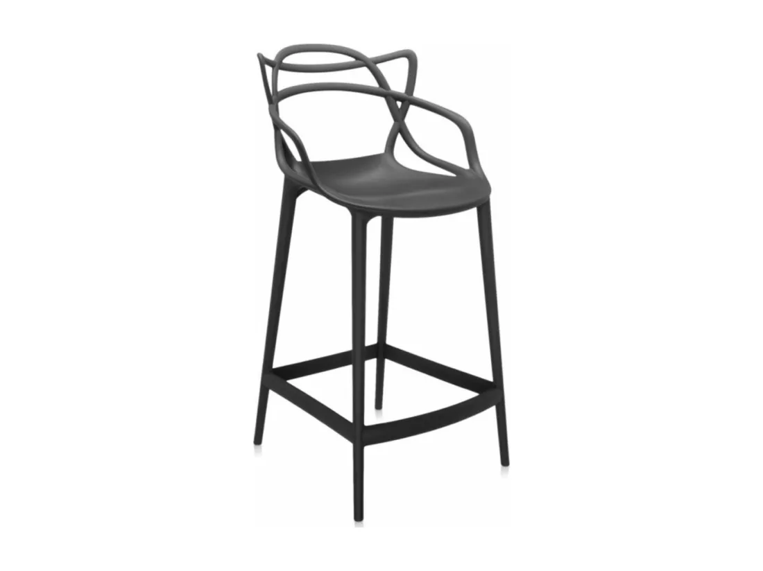 Tabouret Beliano premium - Intérieur et extérieur-Couleur Blanc-Hauteur d'assise 77 cm