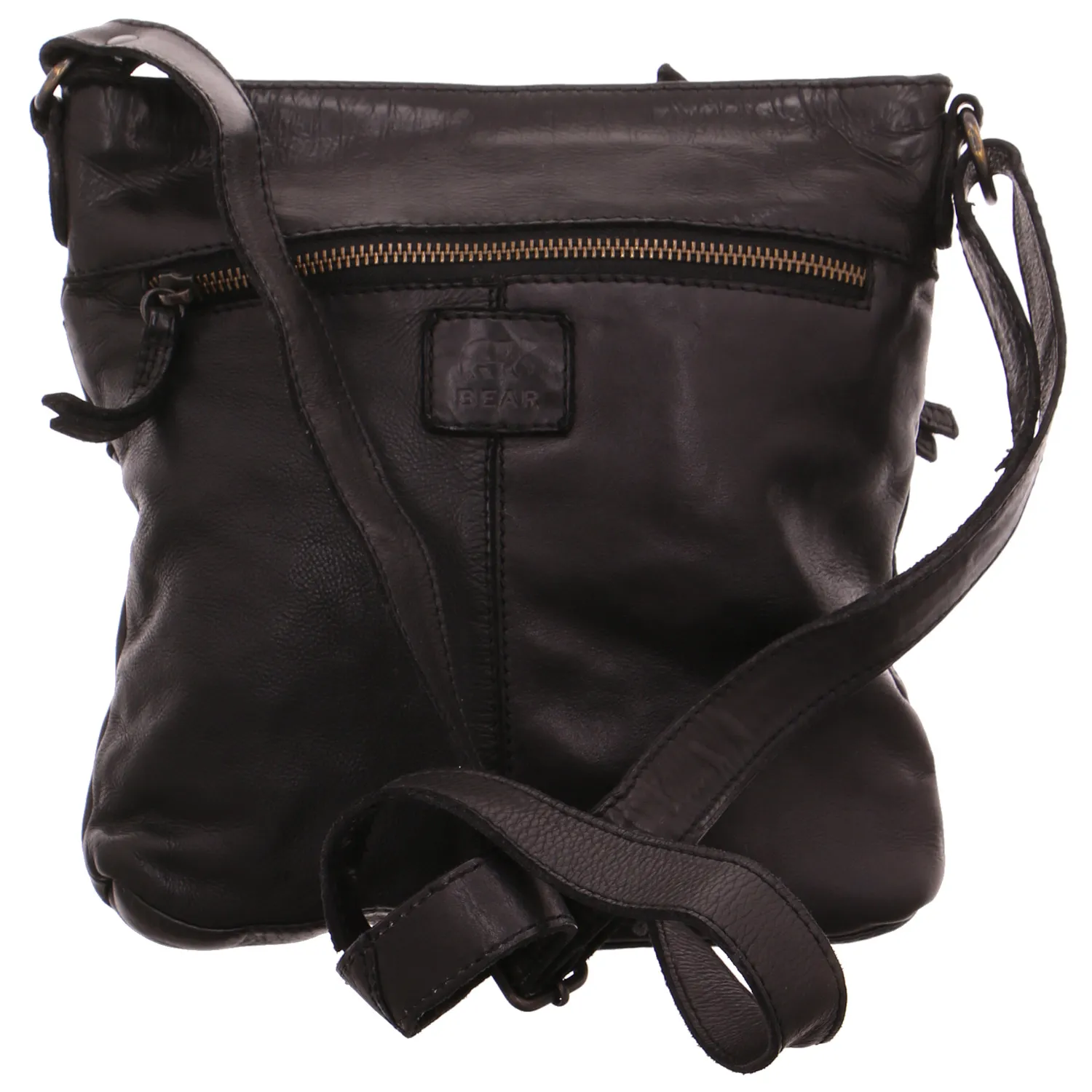 BEAR DESIGN Umhängetasche Schwarz Leder