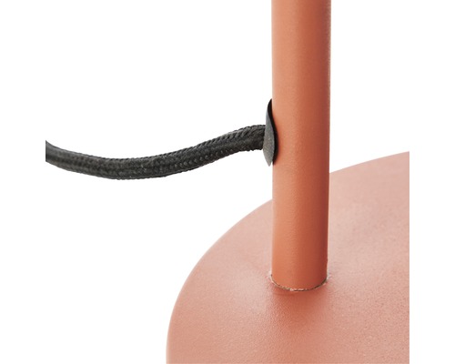Tafellamp, 1-lichts, HxBxL 49x16x23 cm, Connjie terracotta, met snoerschakelaar, draaibare kop