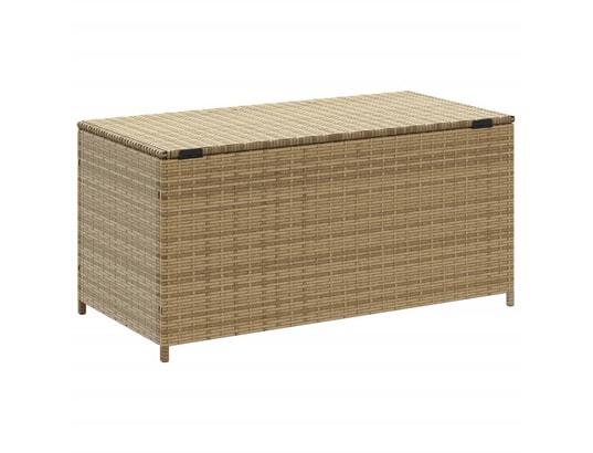 VIDAXL - Coffre Boîte de rangement de jardin mélange beige 190l résine tress...