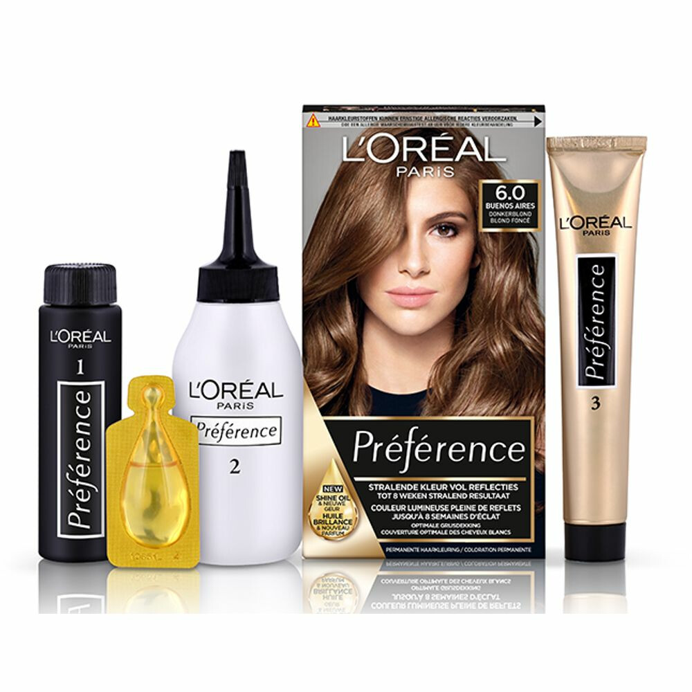 L'Oréal Préférence Permanente Haarkleuring 6.0 Donkerblond