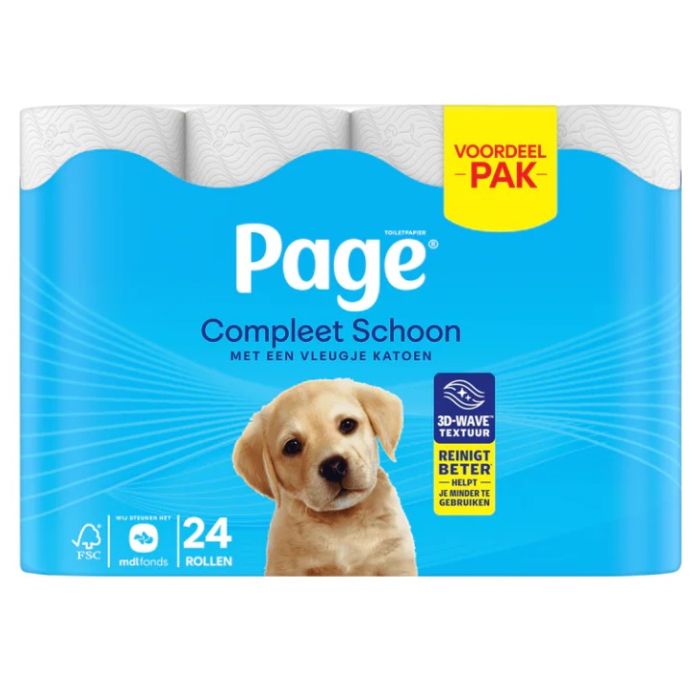 Page toiletpapier 24rollen Compleet schoon wc papier 24 rollen (5029053571690)