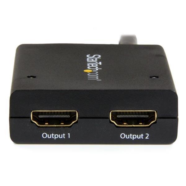 StarTech.com Splitter vidéo HDMI 4K à 2 ports - Répartiteur HDMI 1 x 2 alimenté par USB ou adaptateur d'alimentation