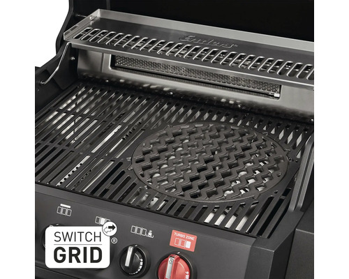 Enders Monroe Pro 3 SIK Turbo Shadow gasbarbecue, grafietgrijs, 3 branders inclusief dekselthermometer, vetopvangbak, grillrooster, zijplank, warmhoudrek en krachtige verwarmingszone. Grillrooster: geëmailleerd gietijzer.