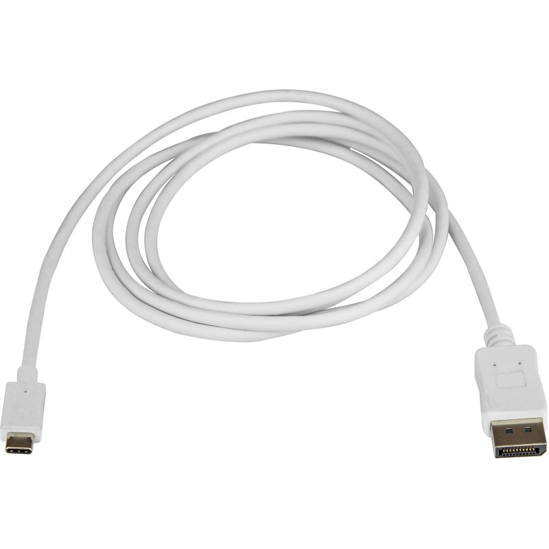 StarTech.com Câble adaptateur USB C vers DisplayPort de 1,8 m - 4K 60 Hz - Blanc