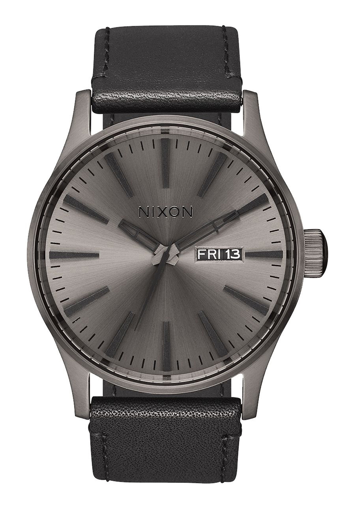 Nixon The Sentry Leather Gunmetal / Black A1051531