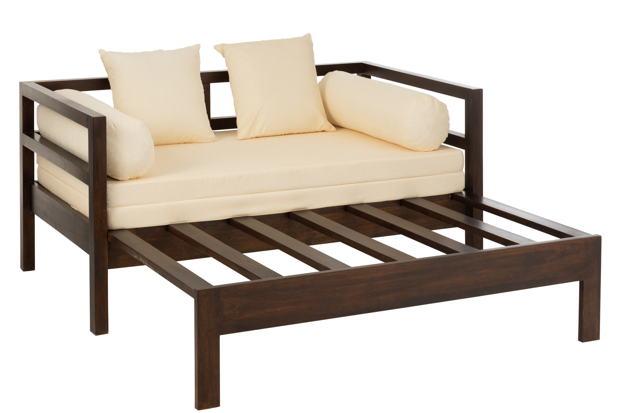 Slaapbank Carry Donkerbruin/Beige