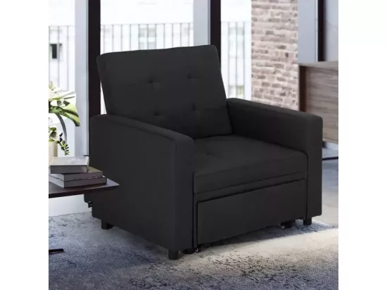 Fauteuil-lit peu encombrant avec accoudoirs au design moderne Zeta