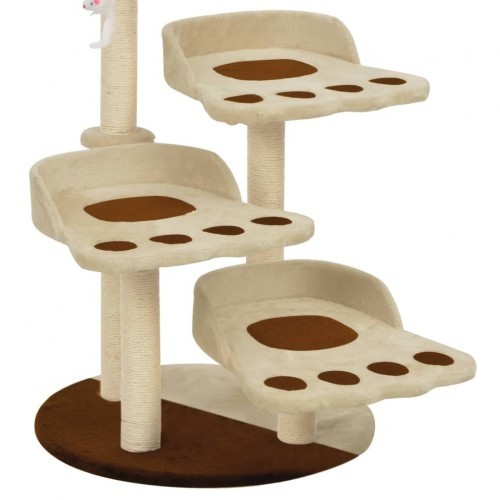 Poste arranhador para gato marrom