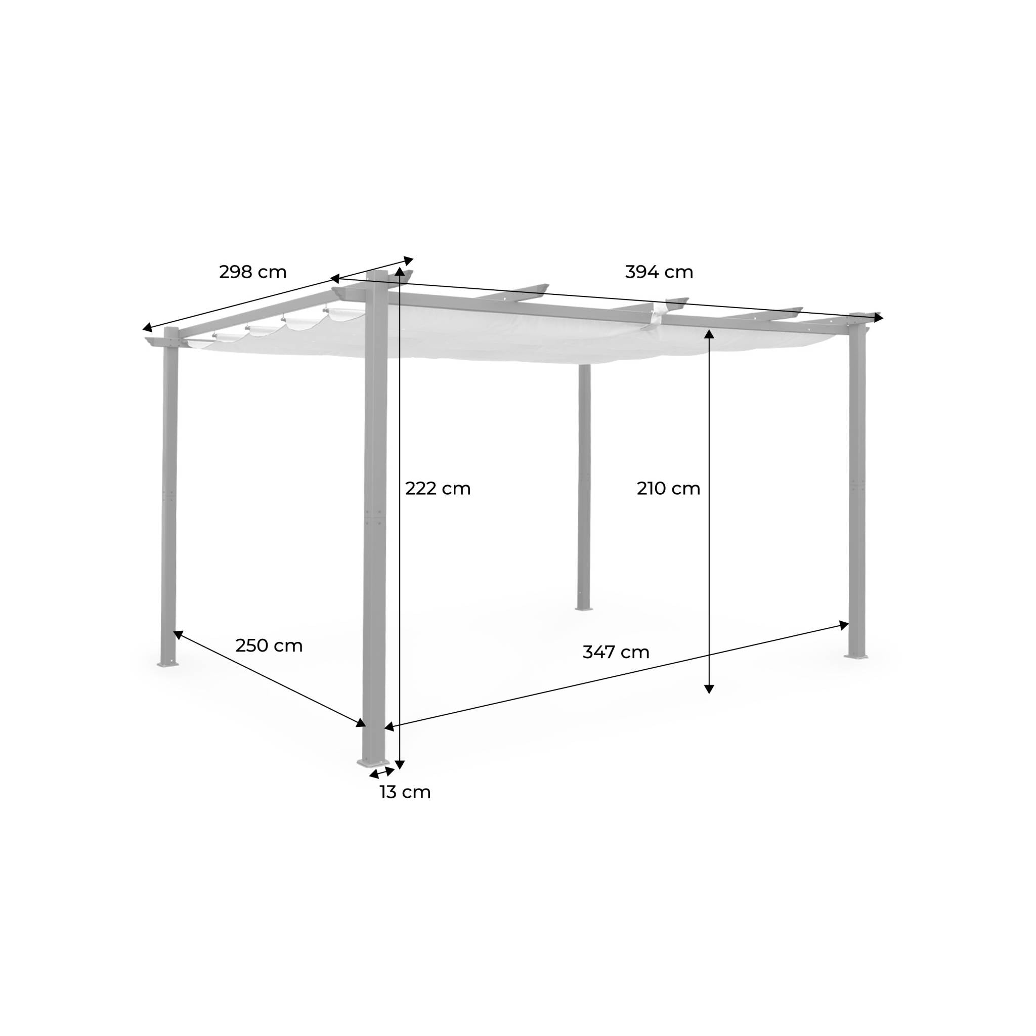 sweeek - Pergola van aluminium 3x4m