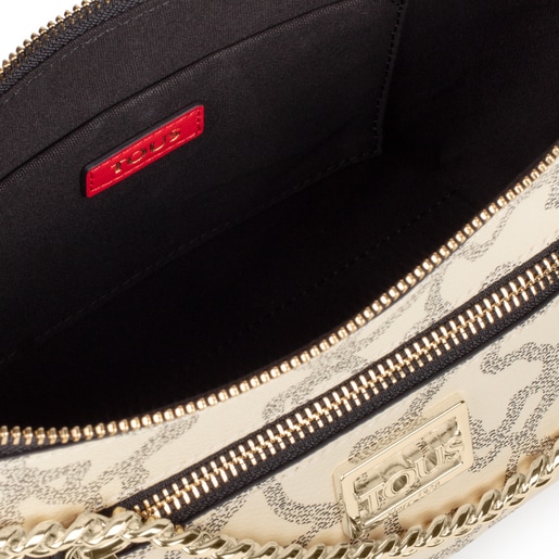 Bolsa de ombro Kaos Icon bege multicolorida