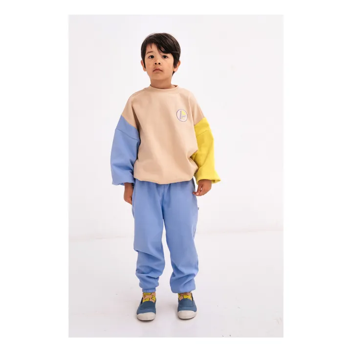 Repose AMS Sweat Coton Bio Colorblock | Beige