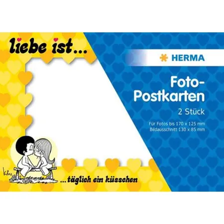 HERMA Foto-Postkarte Liebe ist…täglich ein Küsschen