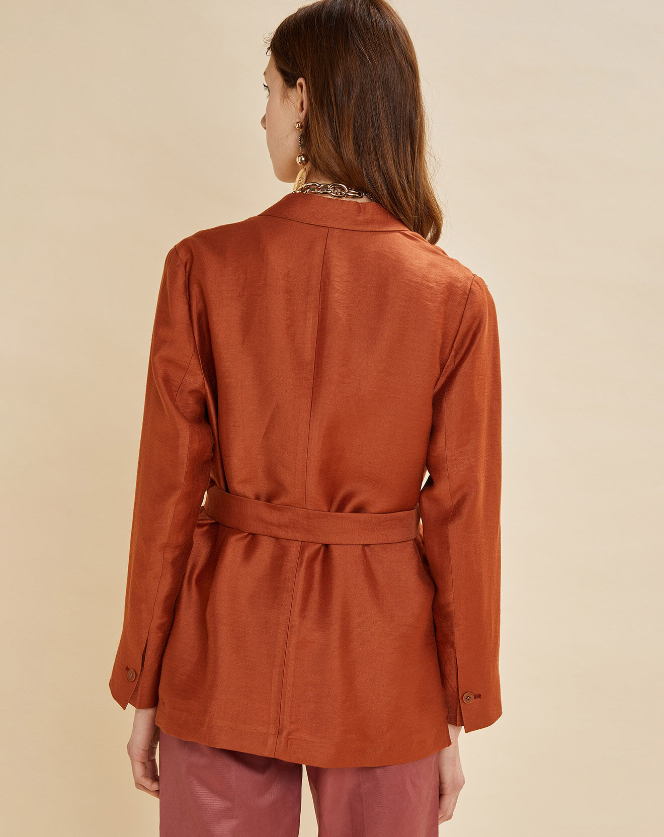 Chloé Stora Veste blazer en Lin mélangé Utopia terra