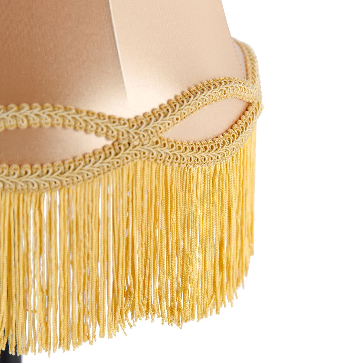 Klassieke tafellamp zwart met granny kap goud 30 cm - Simplo