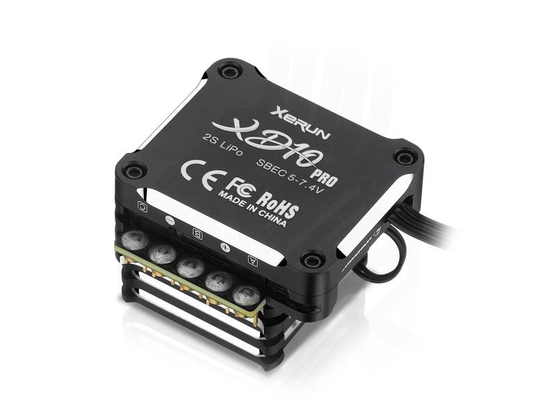 Hobbywing Brushless Regler Xerun XD10 Pro, Drift, Schwarz, Brushless ESC für Drifter im Massstab 1:10