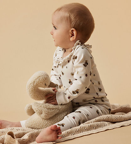 Lil' Atelier Leggings - NbfLavo - Rib - Coconut Milk