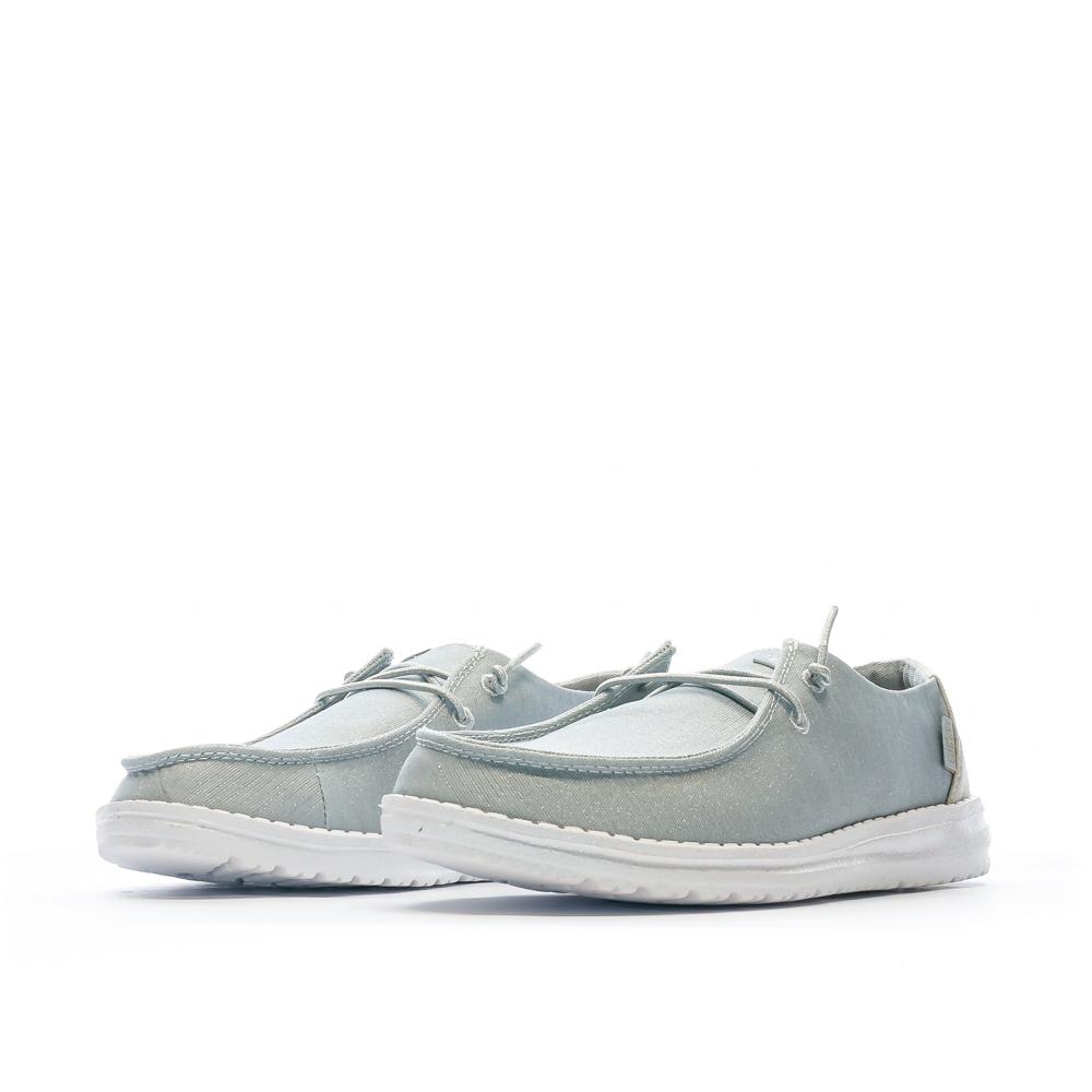Hey Dude Chaussures Bleu Pailettée Femme Hey Dude Wendy Glitter