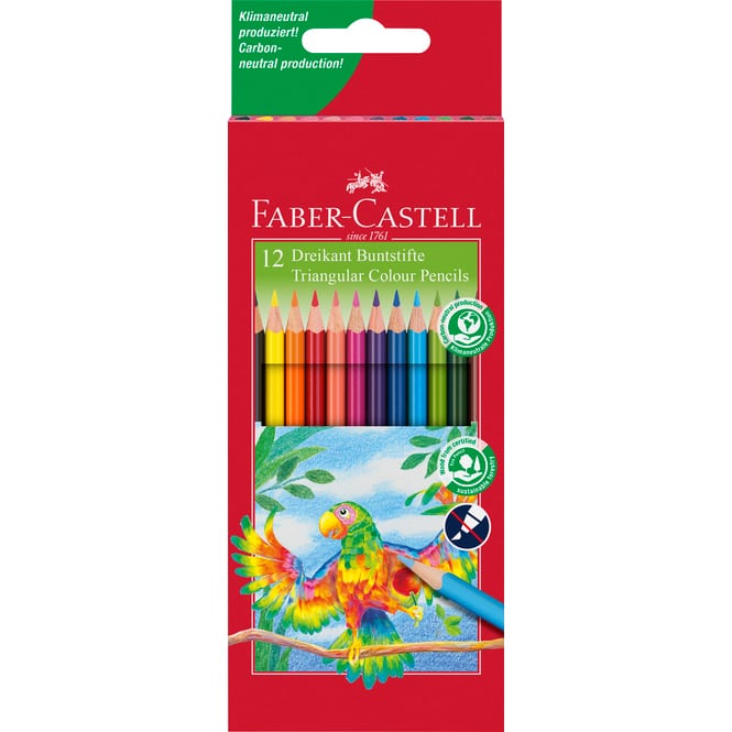 12 Farbstifte - TRIANGULAR - dreieckig