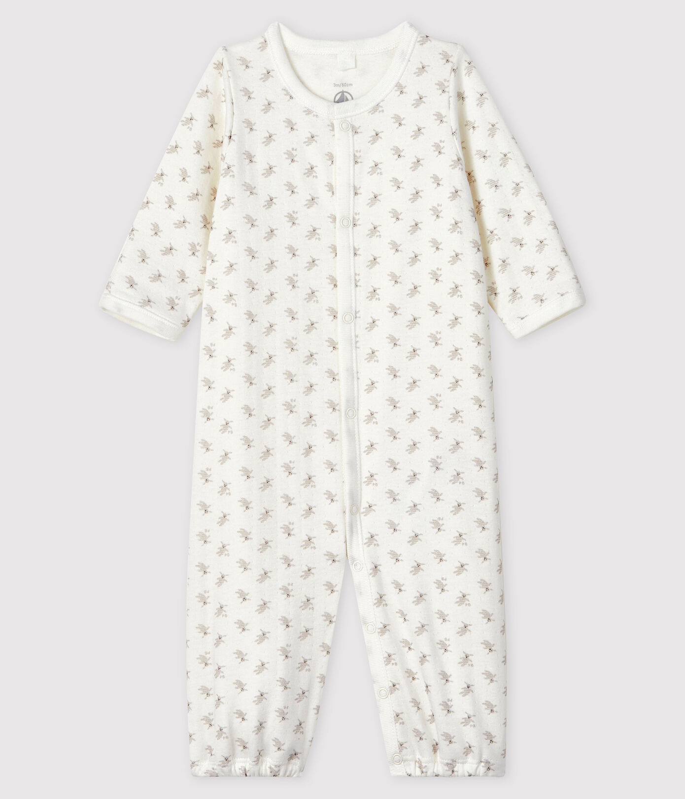 Combisac bébé imprimé lapins en coton biologique