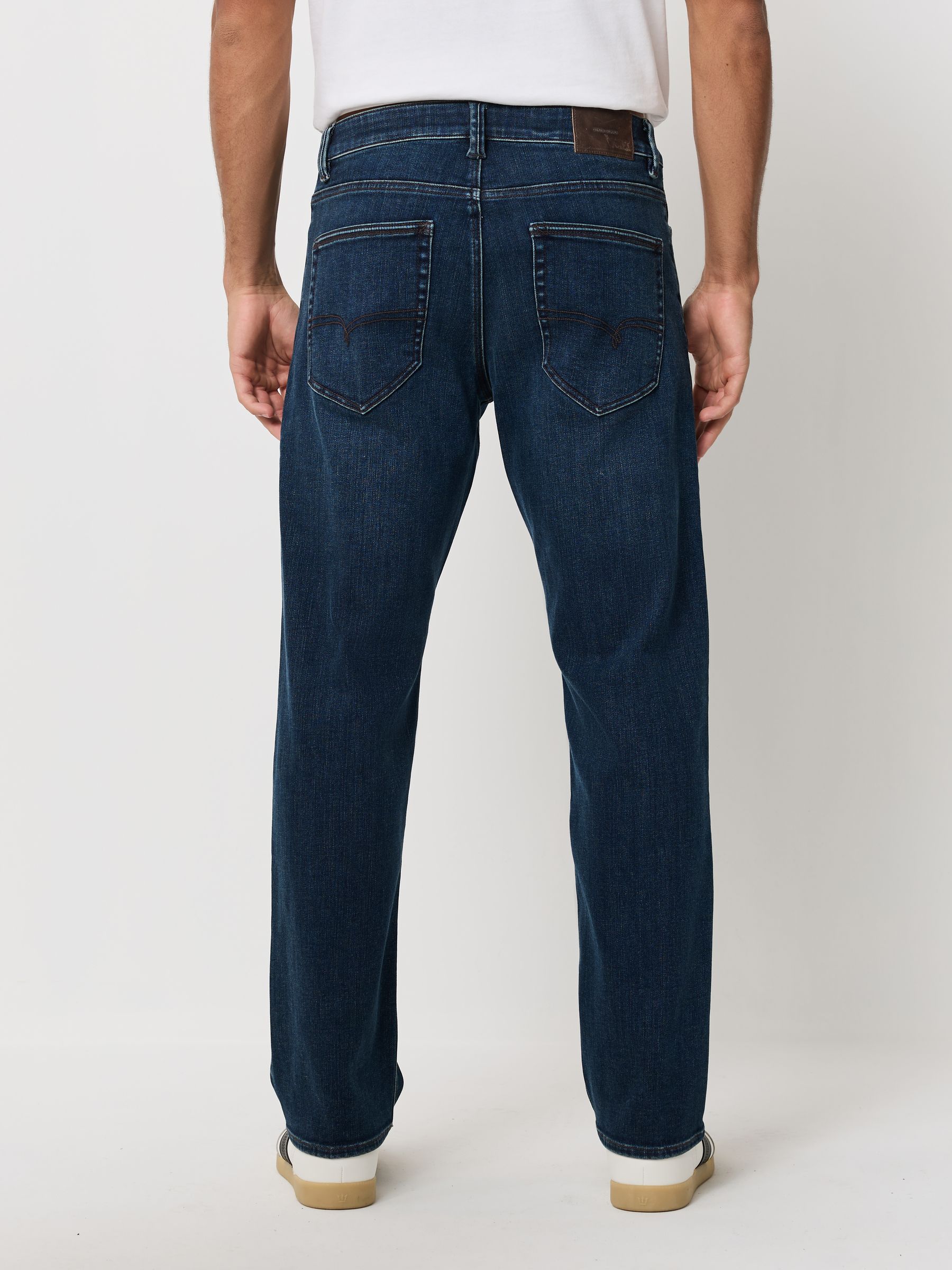 Donkerblauw - ThermoGen - Straight fit - Motionflex jeans