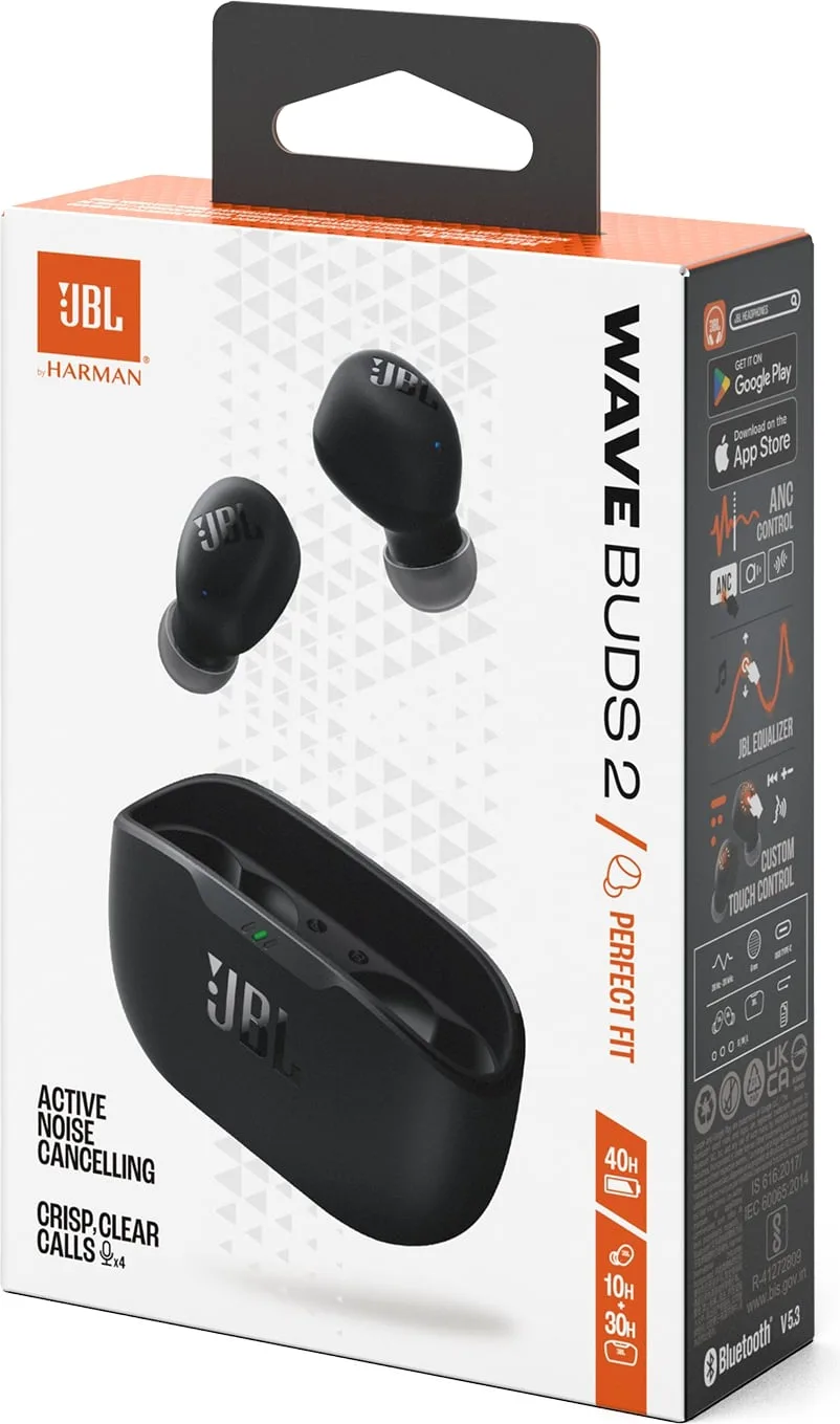 JBL Wave Buds 2 Noir Écouteurs True Wireless