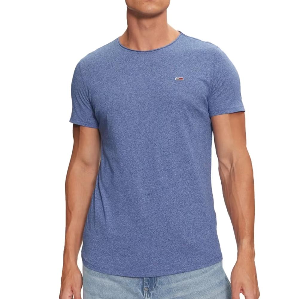 Tommy Hilfiger T-shirt Bleu Homme Tommy Hilfiger Slim Jaspe