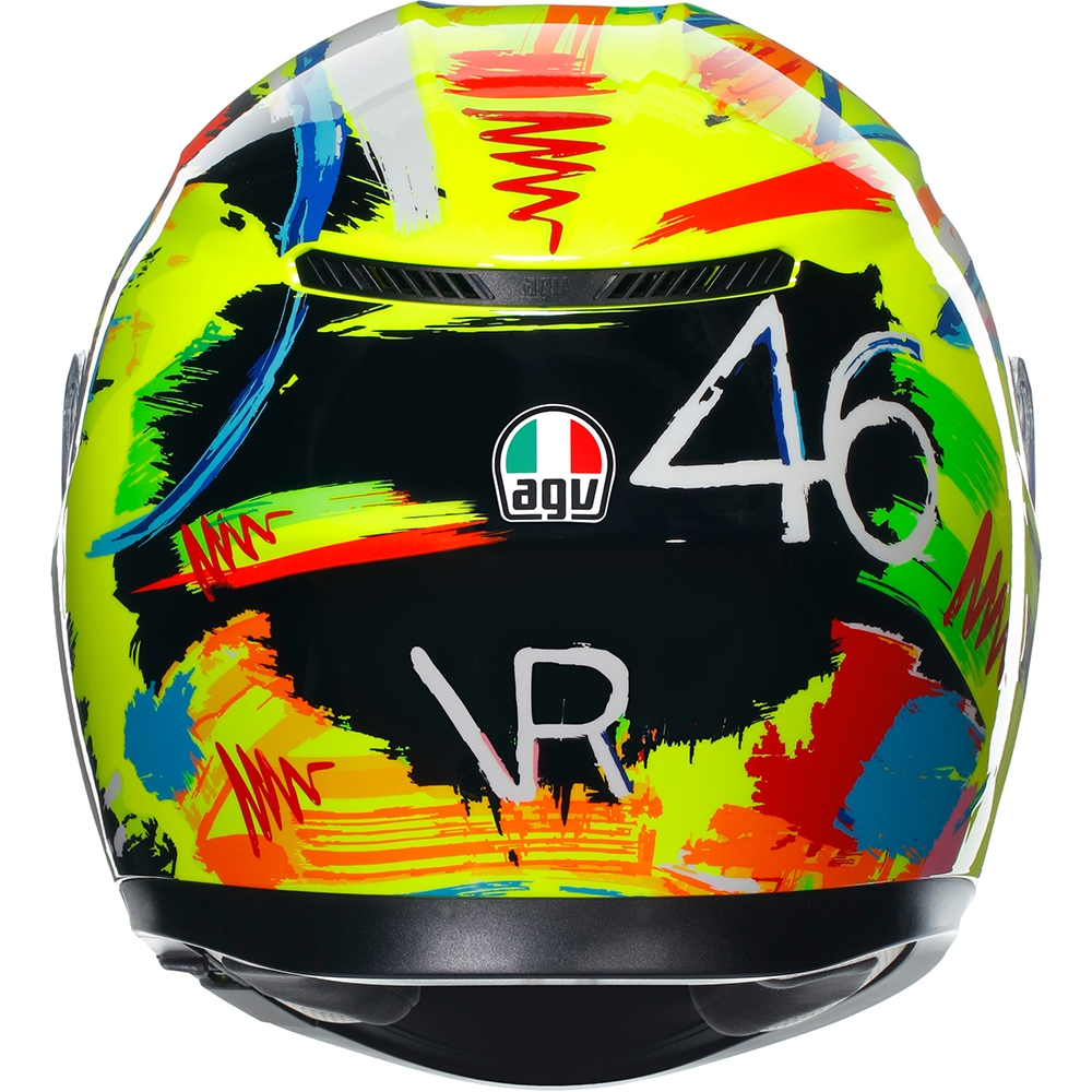 AGV - Casque K3 Rossi Winter Test 2019 Jaune / Noir / Multicolore