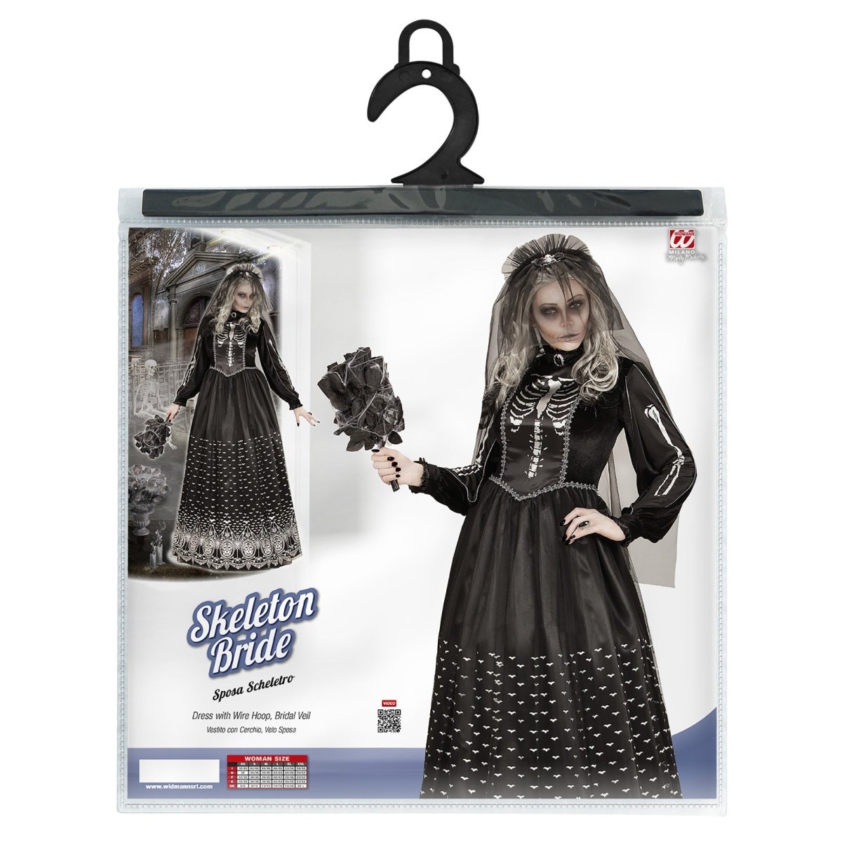 Halloween Jurk Dames Bruid Skelet
