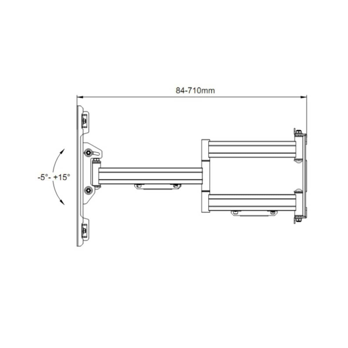 Multibrackets 2616 veggfeste for TV 2,79 m (110