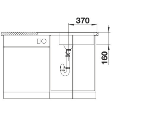 Blanco LANTOS II 6 S-IF spoelbak, 780 x 500 mm, roestvrij staal, 523140