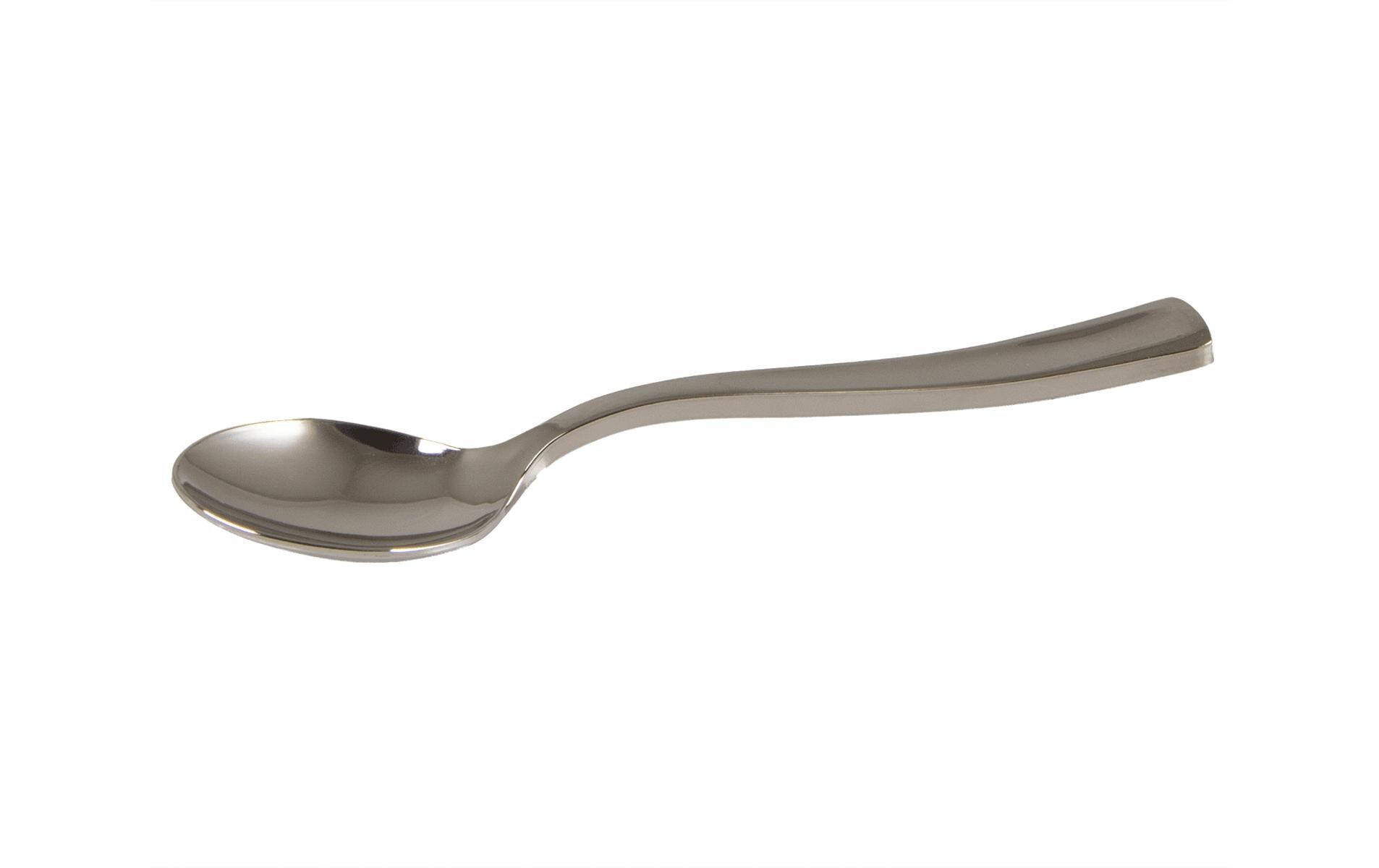 Einweg-Kaffeelöffel 13 cm, 100 Stück, SilberBesteck aus Kunststoff