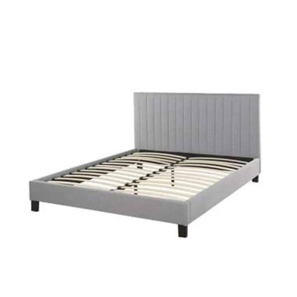 POITIERS - Tweepersoonsbed - Lichtgrijs - 140 x 200 cm - Polyester