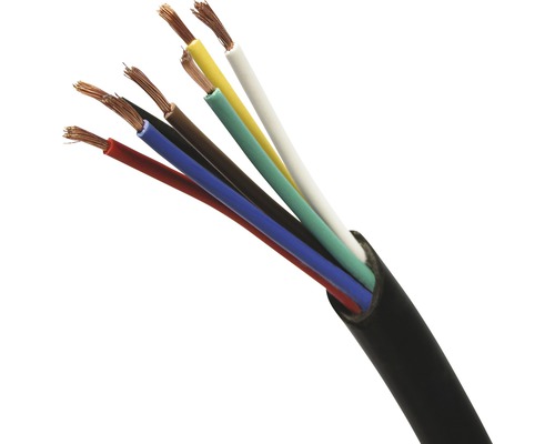 Aanhangwagenkabel, 7-aderig, 1 mm², lengte 5 m
