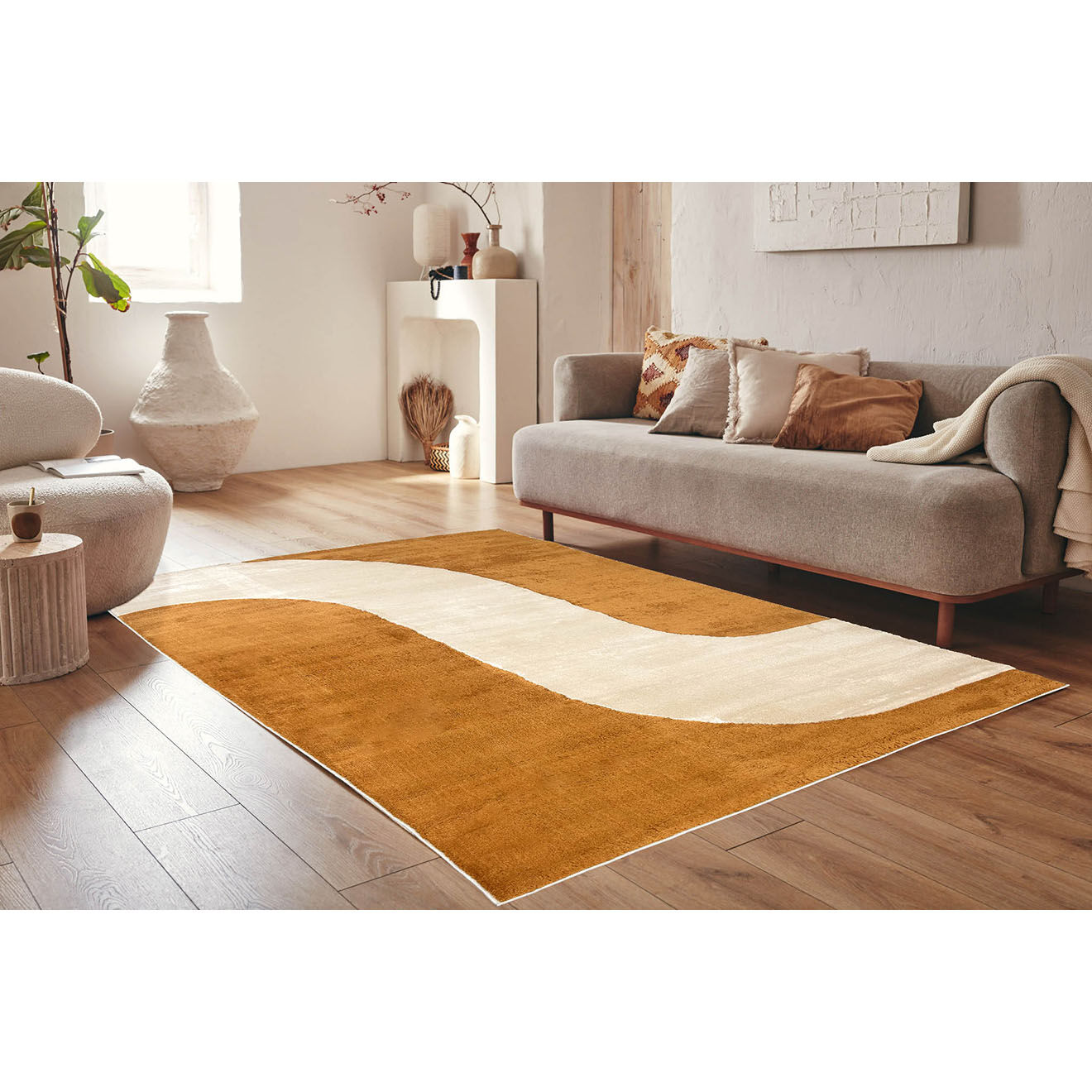 Nazar Rugs Tapis Nely 794 ocre - 120x160 cm