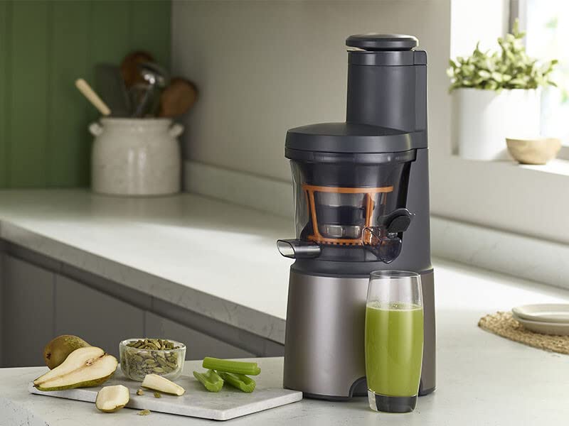 Kenwood Küchengeräte PureJuice Pro JMP85.00SI Centrifugeuse jus faits maison, ouverture XXL fruits entiers, avec faible vitesse rotation préserver les vitamines importantes, 230 W, argent : Cuisine et Maison