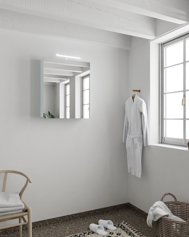 Mondiaz Cubb spiegelkast 50x70x16cm kleur clay met 1 deur