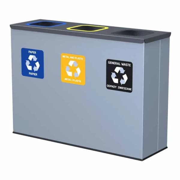 Affaldsbeholder 3X60 liter inkl. inderspande,stk