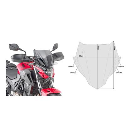 Saute vent Givi Fumé 1176A - Gris