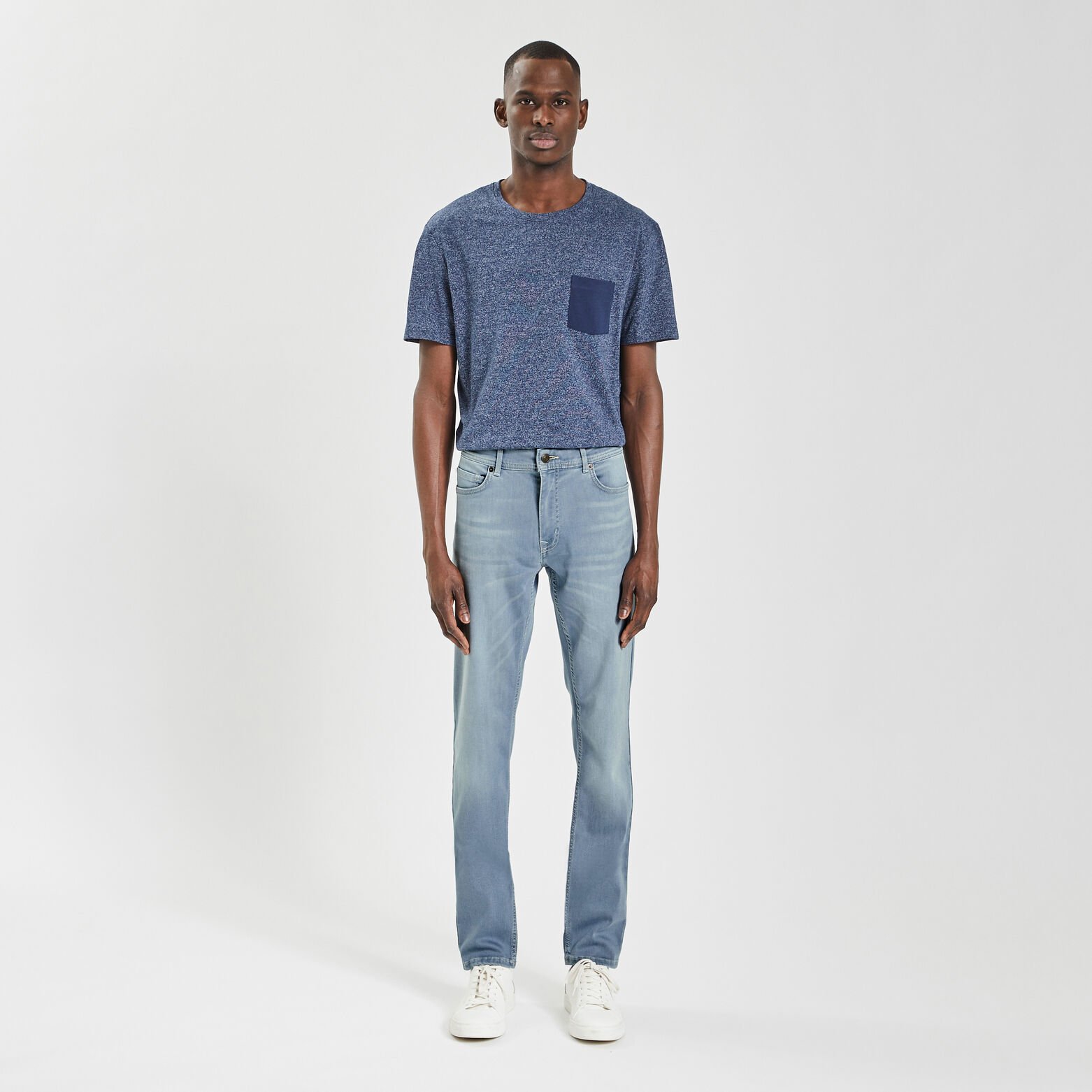 Jean slim urbanflex 4 longueurs Bleu